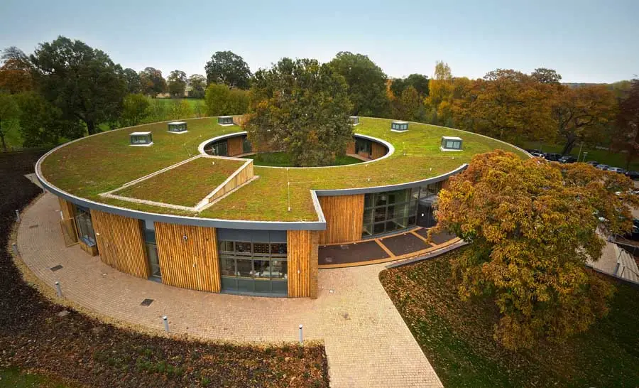 A picture showing a green roof.