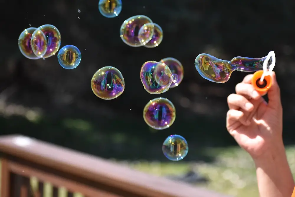 Bubbles are eco-friendly ballon alternatives.
