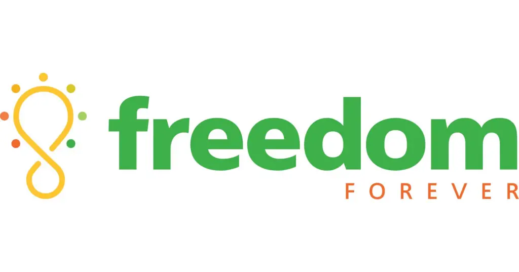 This is the company logo of Freedom Forever solar energy company.