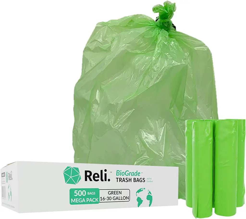 This is Reli biodegradable garbage bag.